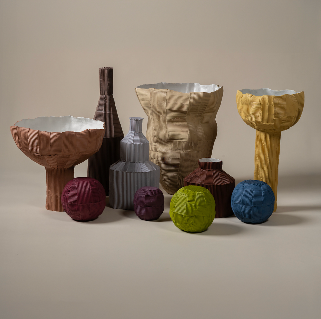 Gigante Tall Bowl in Beige