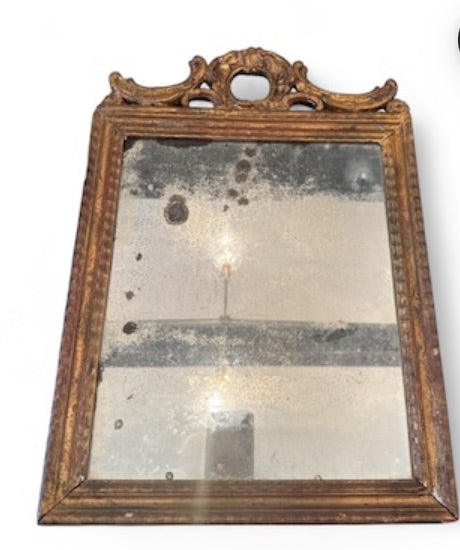 Antique Wall Mirror with Original Mirror, France