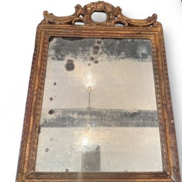 Antique Wall Mirror with Original Mirror, France