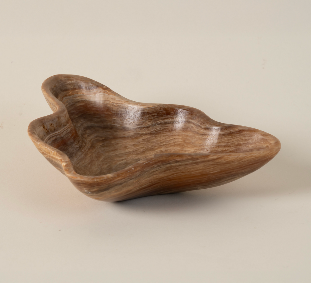 Matte Rustic Freeform Onyx Bowl