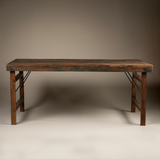 Wide Folding Table from Reclaimed Wood