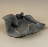 Large Wave Tray in Charcoal Wash Finish