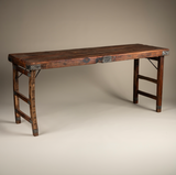Narrow Folding Table from Reclaimed Wood