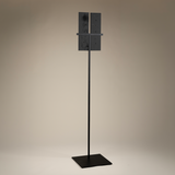 Steel Mirror/Art Stand in Matte Black