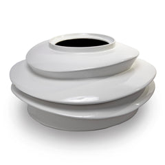 Vintage white Large Fiberglass Planter