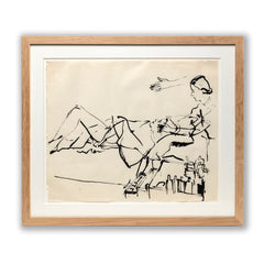 Four Charming Drawings from the Helena Rubinstein Salon by Jean Pages