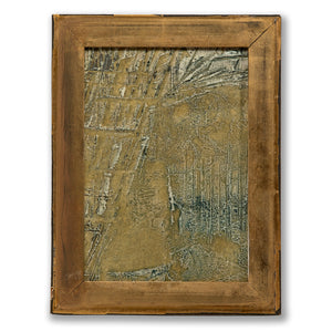 Textured Abstract Painting in Vintage Frame