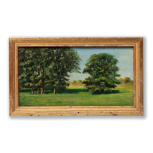 Early-Mid 20th Century Oil Painting of Trees