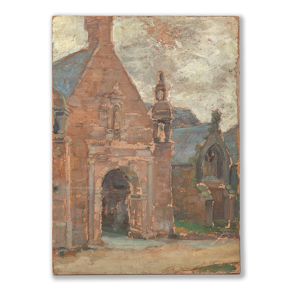 Early-20th Century Impressionist Sketch of the Stone Vaults