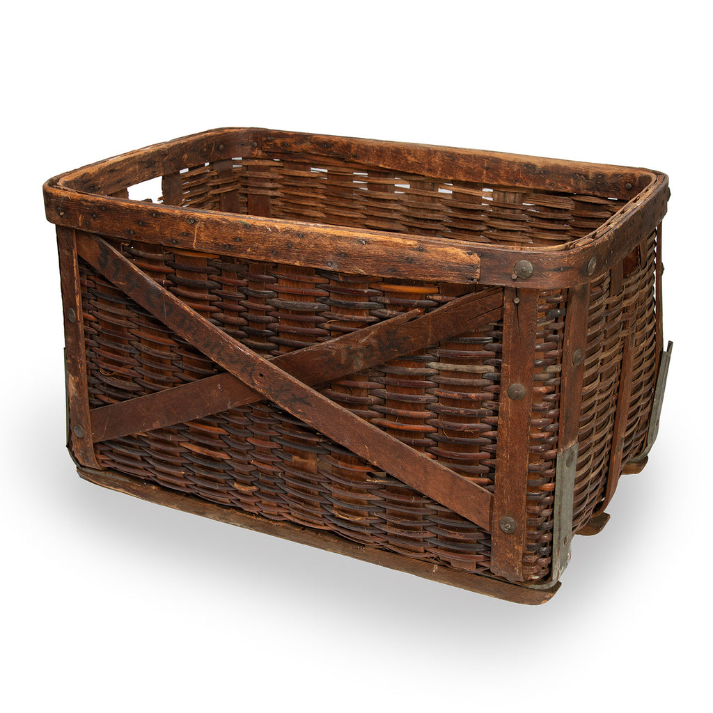 Vintage Oversized Sturdy Woven Basket