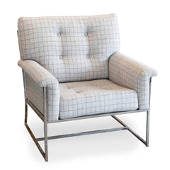 Pair of Vintage Chrome Lounge Chairs