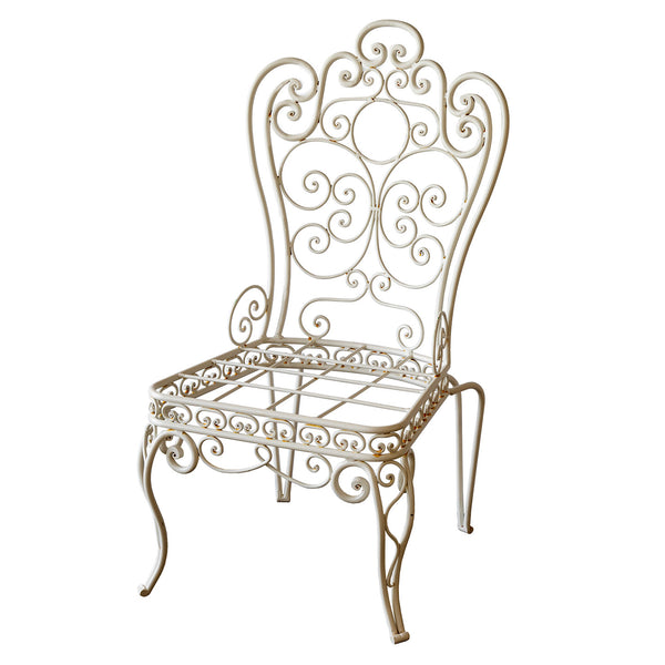 White iron garden online chairs