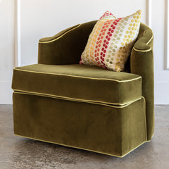 FOUND Collection Swivel Chair with Scroll Style Arms