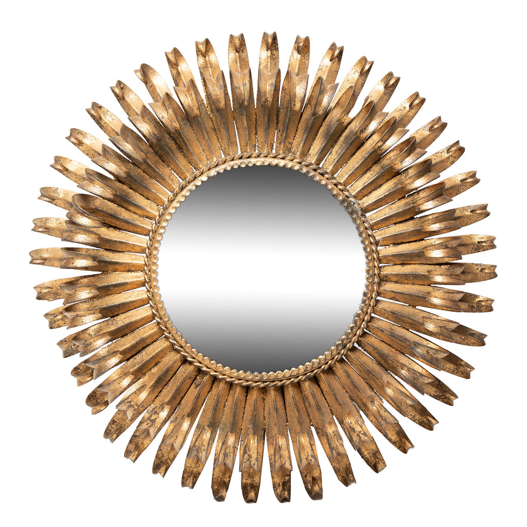 Gilt Metal Eyelash Mirror, 1970's