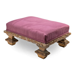 Petite Italian Ornate Wood Stool