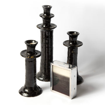 Small Black Candlestick from Marrakesh