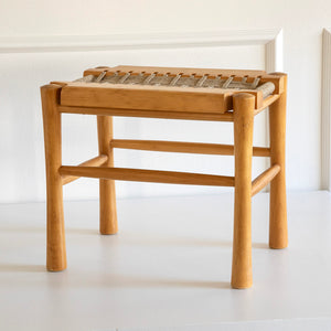Tabouret, Wood and Cord, 1950's