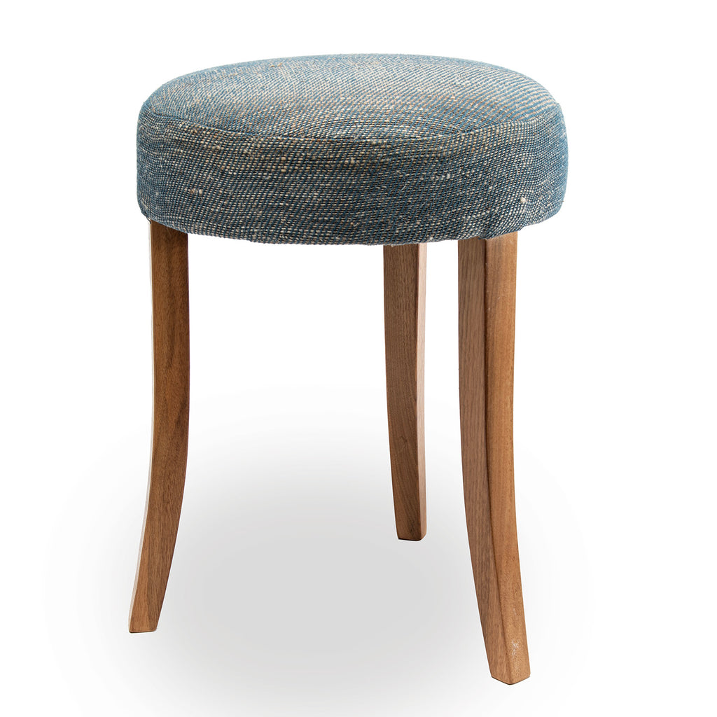 FOUND Collection Stool Upholstered in Kufri Fabric