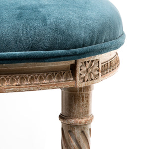 Newly Upholstered Vintage French Foot Stool