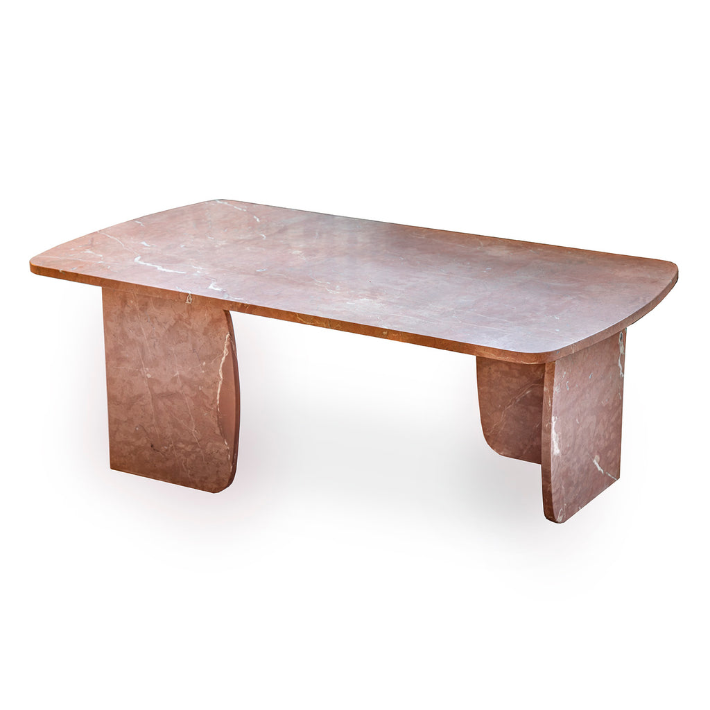 Rojo Alicante Coffee Table with L-Shaped Base