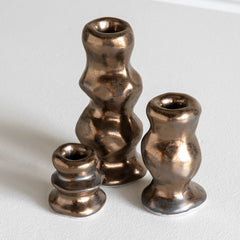 FOUND Collection Medium Ceramic Candlestick