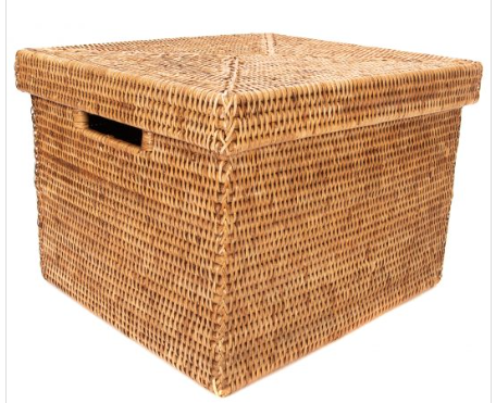 Woven Storage Box with Lid