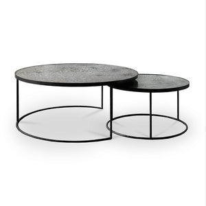 Ethnicraft Round Tray Coffee Table Set/ Extra Large/ Large