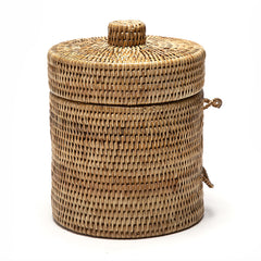 Woven Ice Bucket with Tongs