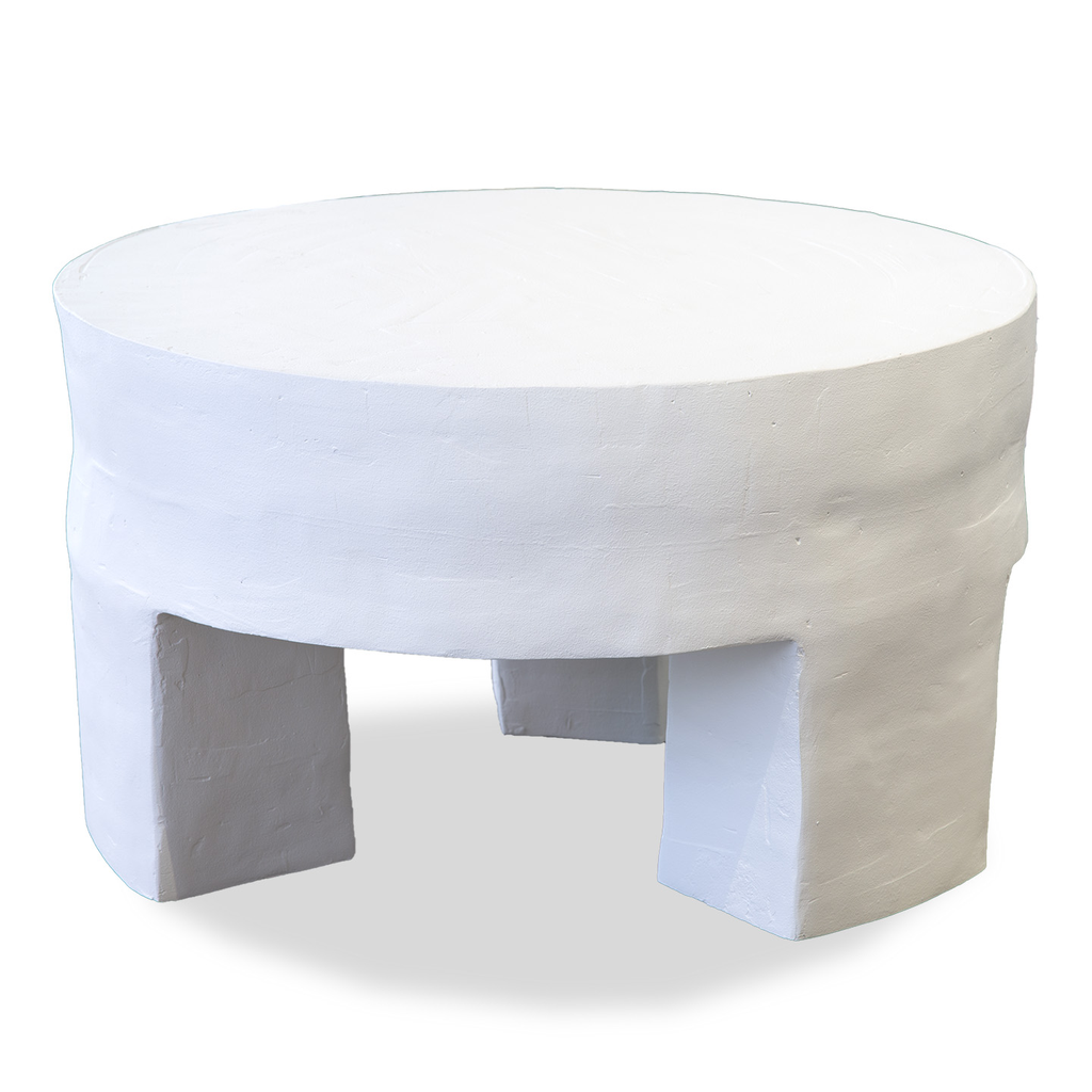 Round Plaster Coffee Table