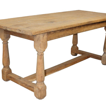 French bleached oak dining table