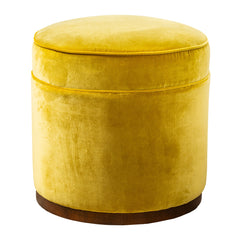 Grant Swivel Ottoman in Velvet Chartreuse