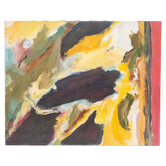 Red Margin Abstract Painting