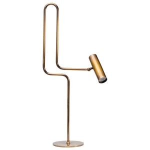 Pivot Desk Lamp in Hand Rubbed Brass
