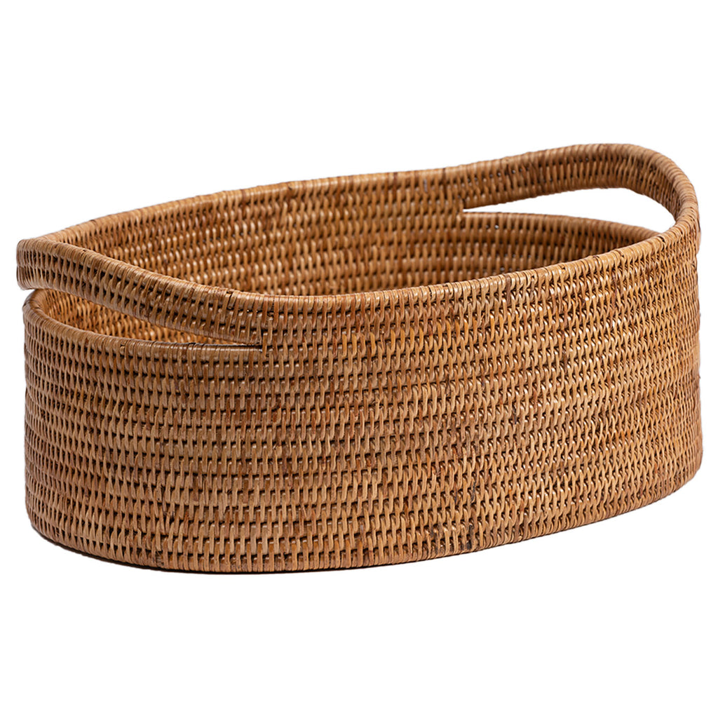 Oval Basket with Cutout Handles
