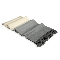 Dip-Dyed Throw- Light Grey