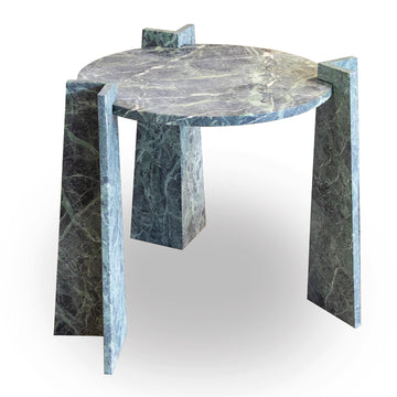FOUND Collection 24" Round Marble Side Table