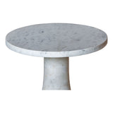 Jasper Side Table in White Marble