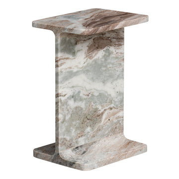 Brooks Side Table in Brown Marble