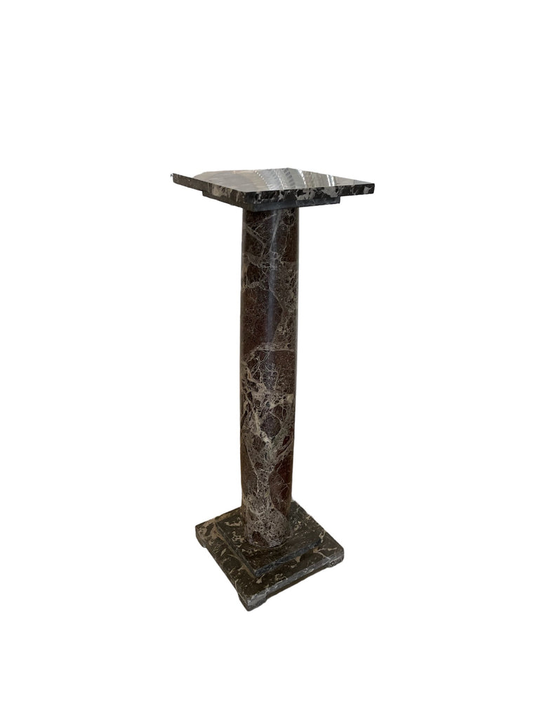 Smokey Grey Vintage Marble Pedestal