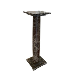 Smokey Grey Vintage Marble Pedestal