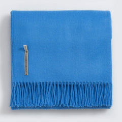 Classic Alpaca Throw in Ocean Blue