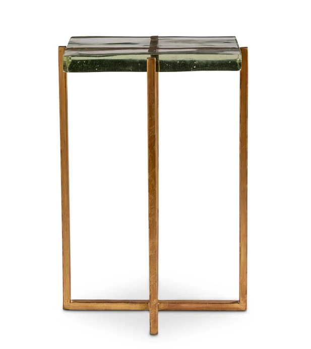 Bailey Rectangular Side Table, Antiqued Golden Rod