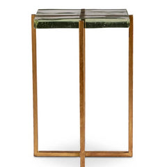 Bailey Rectangular Side Table, Antiqued Golden Rod