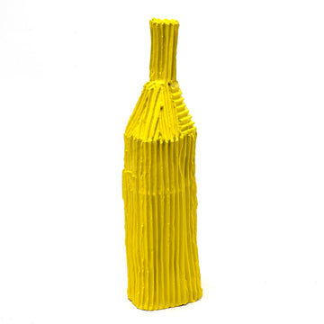 Handmade Ceramic Bottle in Lemon Yellow