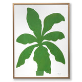 Palm Studies - Green on White in Gold Frames