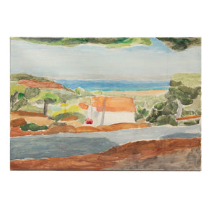 Mid 20th Century Oil on Canvas of the Cote d'Azur