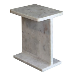 Marble I-Beam Side Table