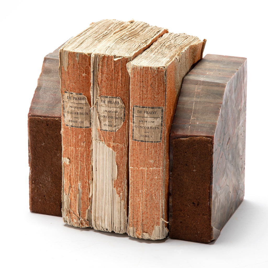 MCM Petrified Wood Bookends