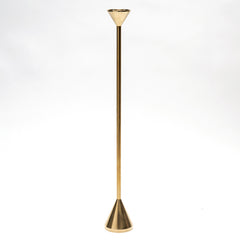 Large Brass 18" Cone Spindle Candle Holder
