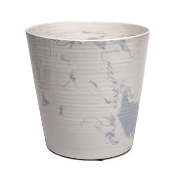 Ceramic Ice Bucket in Heather Gray Marble